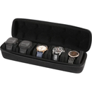 Porta Relógios Estojo Preto 5 Lugares